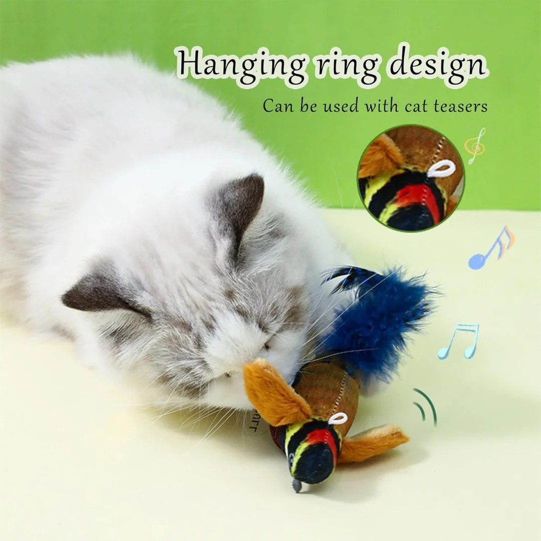 Игрушки для кошек скука снимает зубы и пинание перьев игрушки Реалистичная птица