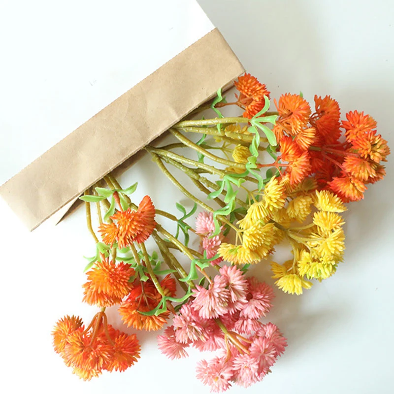 

Artificial Hydrangea Flower Solid Color Fashion Beautiful Home Decoration Soft Glue Rice Fruit Simulation Fake Flower