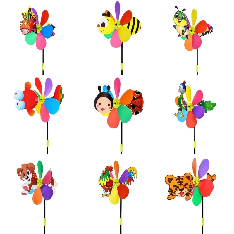 

Garden Pinwheels Wind Spinners Whirligigs Yard Decoration Lawn Outdoor Decorative Garden Stakes 3D Animal Windmill Toy