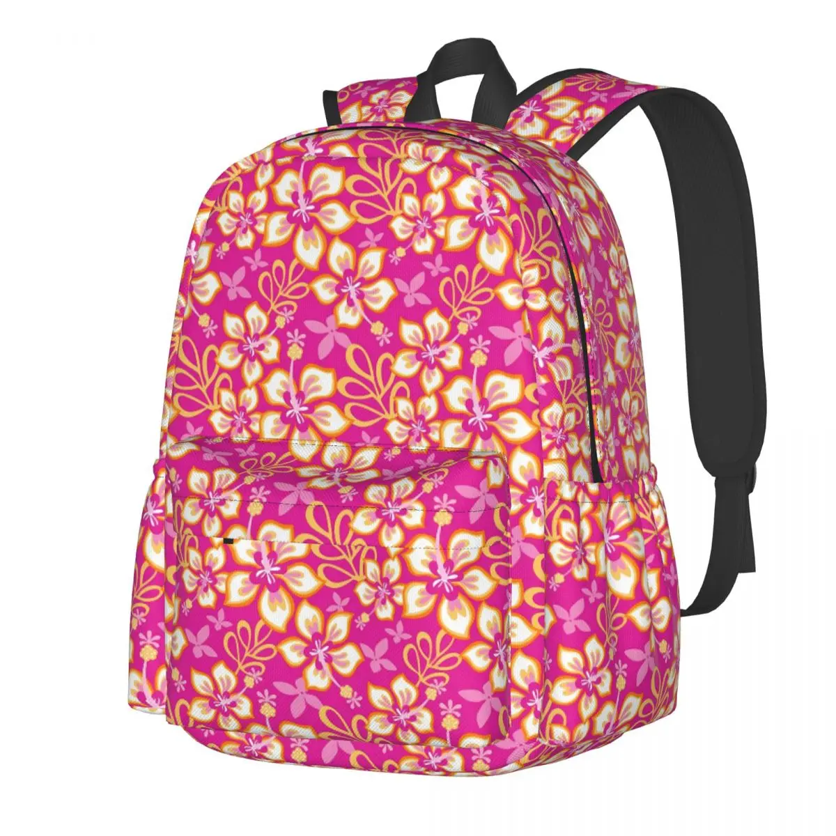 

Рюкзак с Тропическими Цветами, розовыми цветами, новинка, рюкзаки для девушек, прочные школьные сумки для кемпинга, рюкзак на заказ