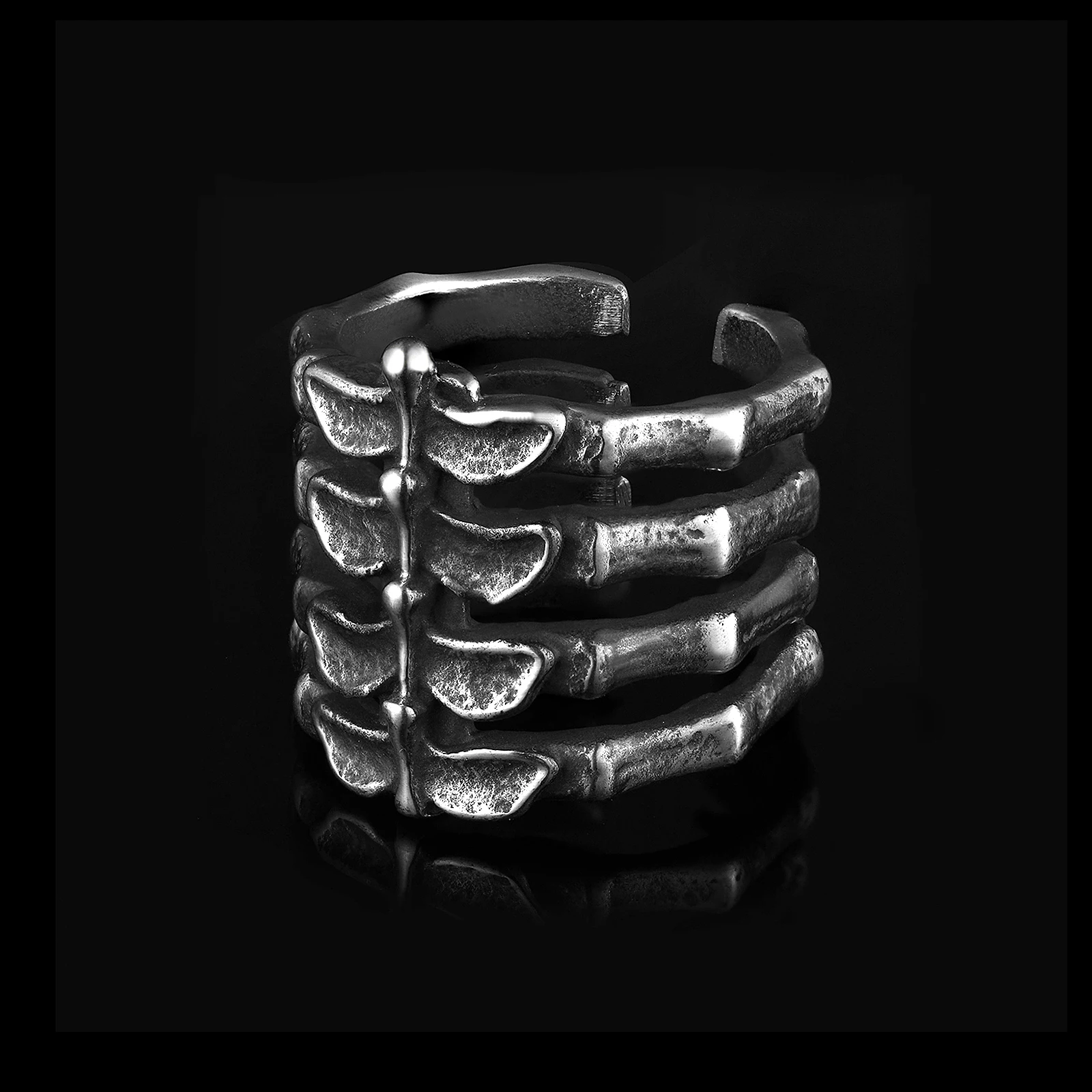 Популярное креативное кольцо в стиле рок хип-хоп ретро простое виде рыбьей кости