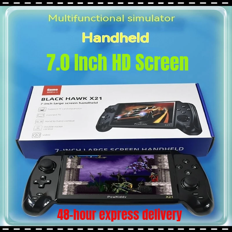 2022 New POWKIDDY X20 Original HD Screen Music Player Portable Retro Handheld Video Game Console Bulit-in 3000 Game 7.0 Inch