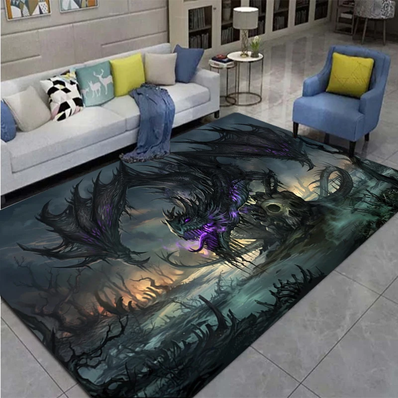 

Anime game Dragon Revelation printed carpet, living room and bedroom decorative carpet, kitchen and bathroom anti-skid floor mat