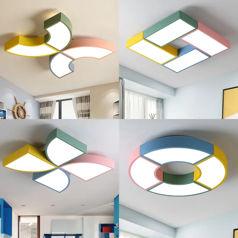 

Modern Led Ceiling Lamp Macaron Lights for Girl Princess Room Kindergarten Bedroom Indoor Lighting Decorative Lamps of Ceiling
