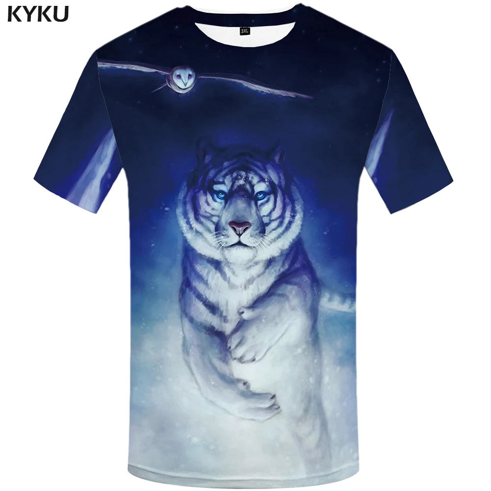 

T-Shirt Tiger Animal T-Shirt Men's Short Sleeve Top T-Shirt XXS-6XL