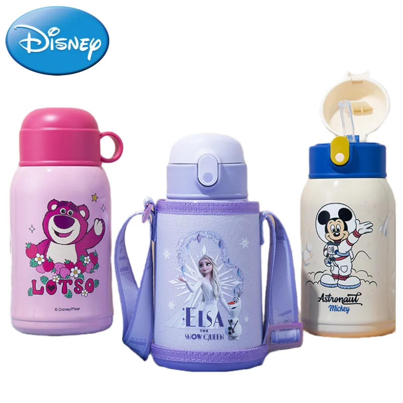 

Disney animation peripheral kawaii cartoon Mickey strawberry bear double cover vacuum flask creative water bottle gift wholesale