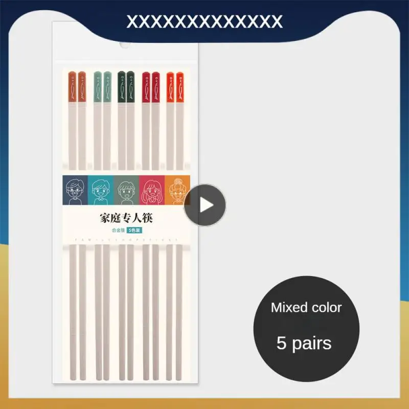 

Chopsticks Set No Pollution Non-slip Tableware Eco-friendly Not Easy To Mold Alloy Chopsticks Reusable Kitchen Tableware Pattern