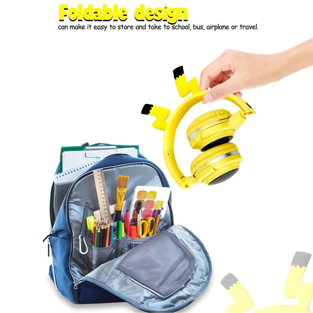 Беспроводные Bluetooth-наушники с микрофоном цвет в ассортименте