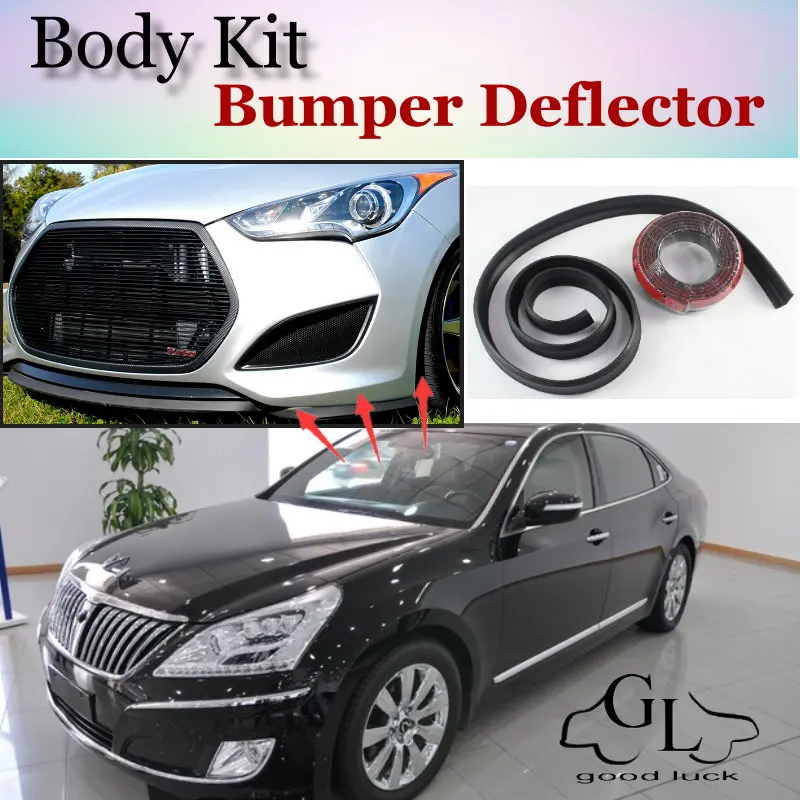 

Для Hyundai Equus Centennial бампер губа/передний спойлер дефлектор для TopGear друзья Тюнинг автомобиля вид/комплект кузова/Полосатая юбка