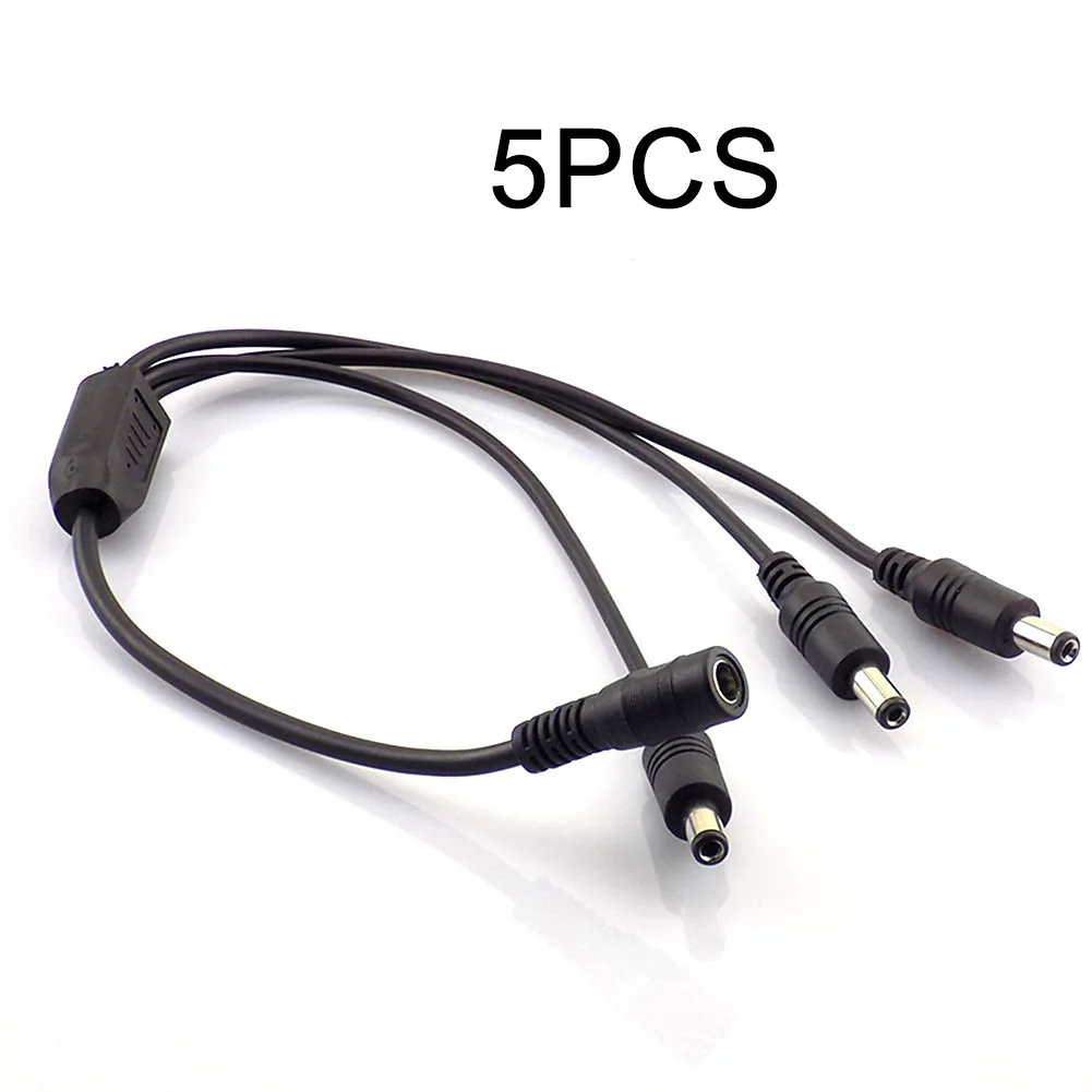 

2.1*5.5mm 1 Female to 3 Male 12V DC Power Splitter Plug Cable for CCTV Security Camera Accessories Power Supply Adapter