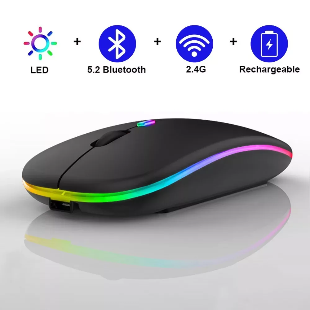 

Wireless Mouse Computer Bluetooth Mouse Ergonomic Usb Mouse Silent Mause With Backlight RGB Mice For Laptop PC ipad