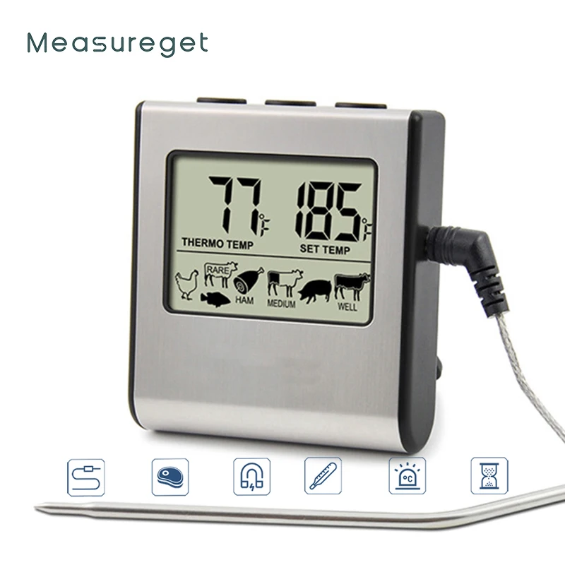 Kitchen barbecue food electronic probe meat oil temperature thermometer detection food thermometer household water thermometer