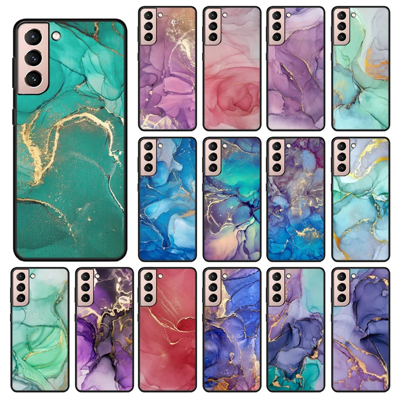 

Phone Case for Samsung Galaxy S23 S22 S20 Ultra S20 S22 Plus S21 S10 S9 Plus S10E S20 FE Green Blue Purple Marble Funda Capa
