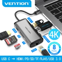 Vention USB HUB 60Hz UHD Type HDMI USB 3 0 RJ45 Adapter For MacBook Air Pro Samsung Galaxy Type HUB