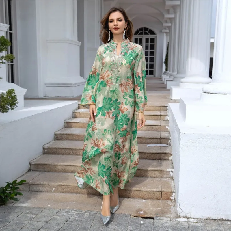 Модное женское платье с вышивкой большой размер Средний Восток Дубай