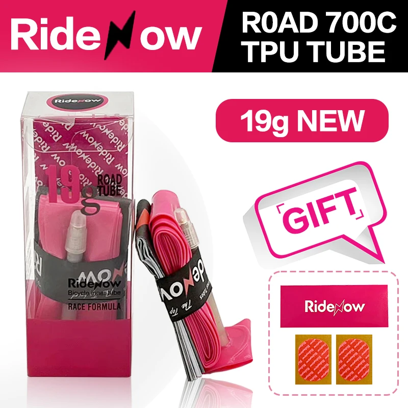 

Ridenow Ultralight 19g TPU Tube 700x18-28c Road Bike Inner Tire 45mm/65mm/85mm 700c Super Light Inner Tube For Dics Brake Bike