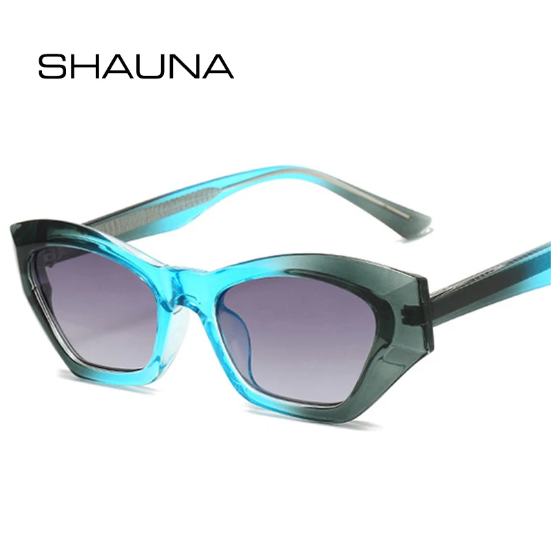 

SHAUNA Fashion Polygon Cat Eye Double Color Women Luxury Sunglasses Retro TR90 Gradient Eyewear Shades UV400 Men Sun Glasses