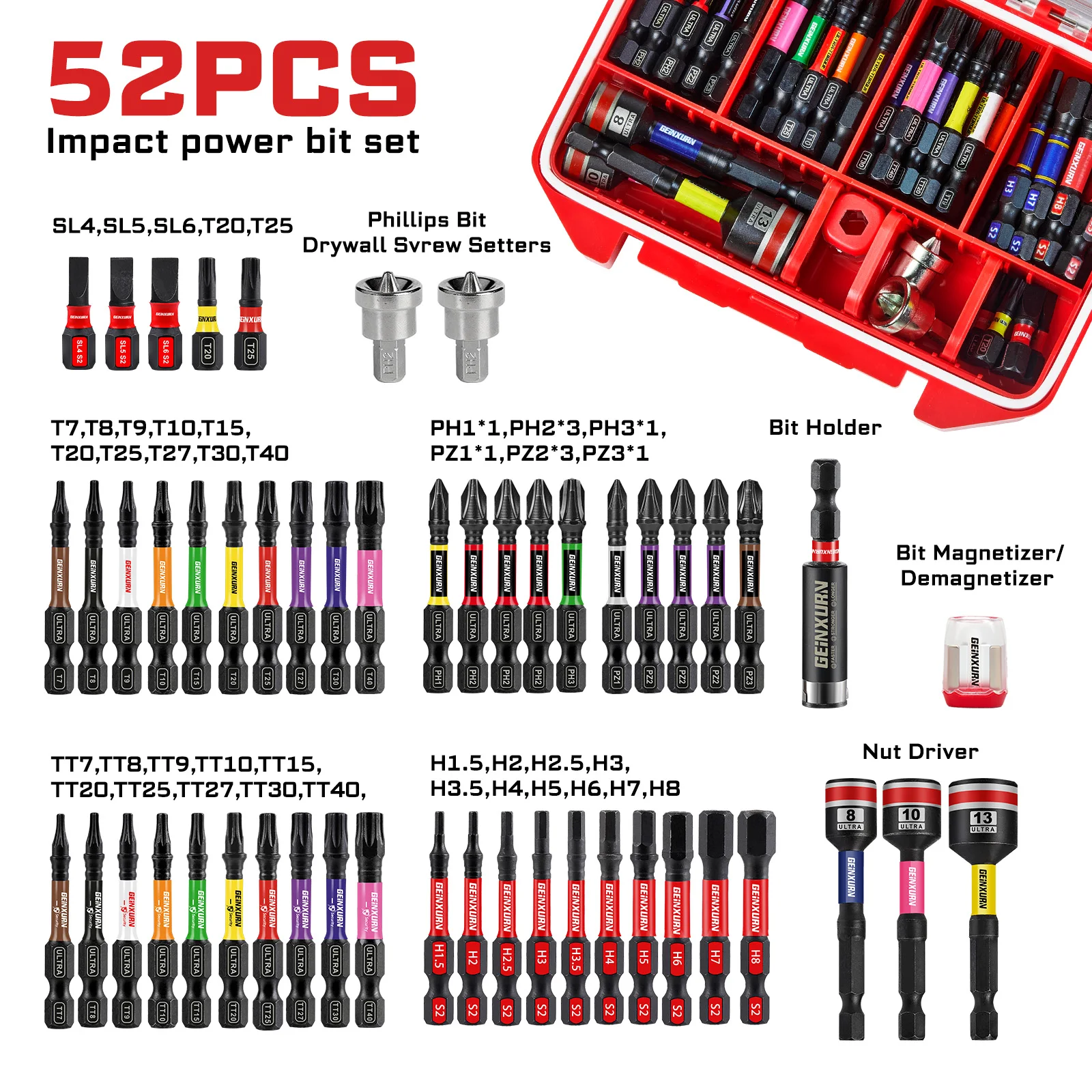 

Набор отверток Geinxurn из 52 предметов