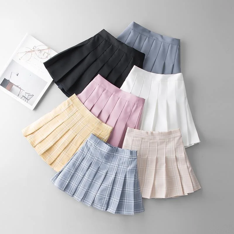 

Baby Toddler Children Clothing School Plaid Girls Skirt Bottoming Princess Pleated Skirts Kids Short SKirt Summer Child Clothes