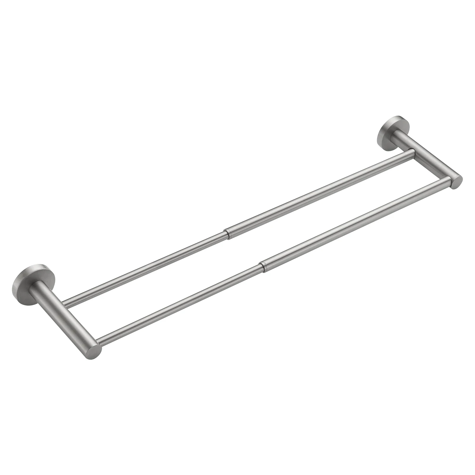 

Adjustable Length Rail Modern Holder Bathroom Double Rod Towel Bar Rack Durable Wall Mounted Stainless Steel Kitchen Hanger