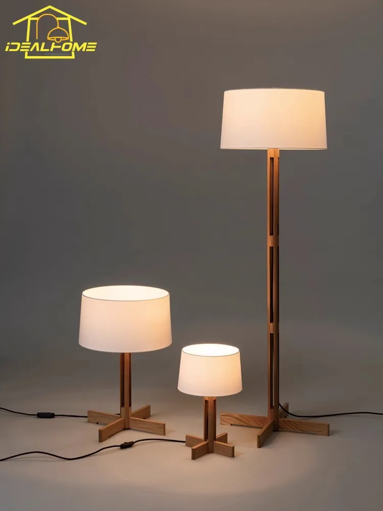 Японский дизайнерский напольный светильник Wabi-sabi из цельной древесины искусство