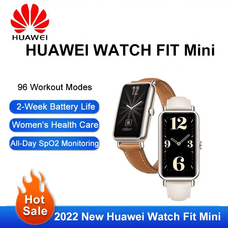 

NEW Original HUAWEI Watch FIT MINI Smart Watch Workout Animations Blood Oxygen 10 Days Battery Life All-Day SpO2 Monitoring