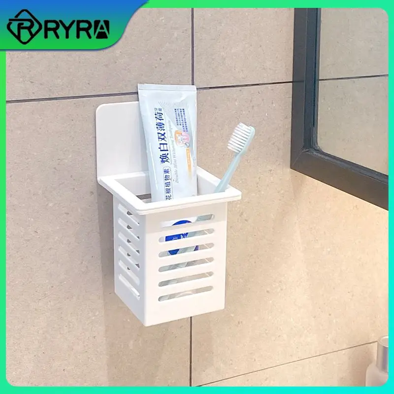 

5/8/10PCS Toothpaste Toothbrush Storage Rack Floating Drain Rack Store Cosmetics Makeup Brushes Daily Necessities Shelves