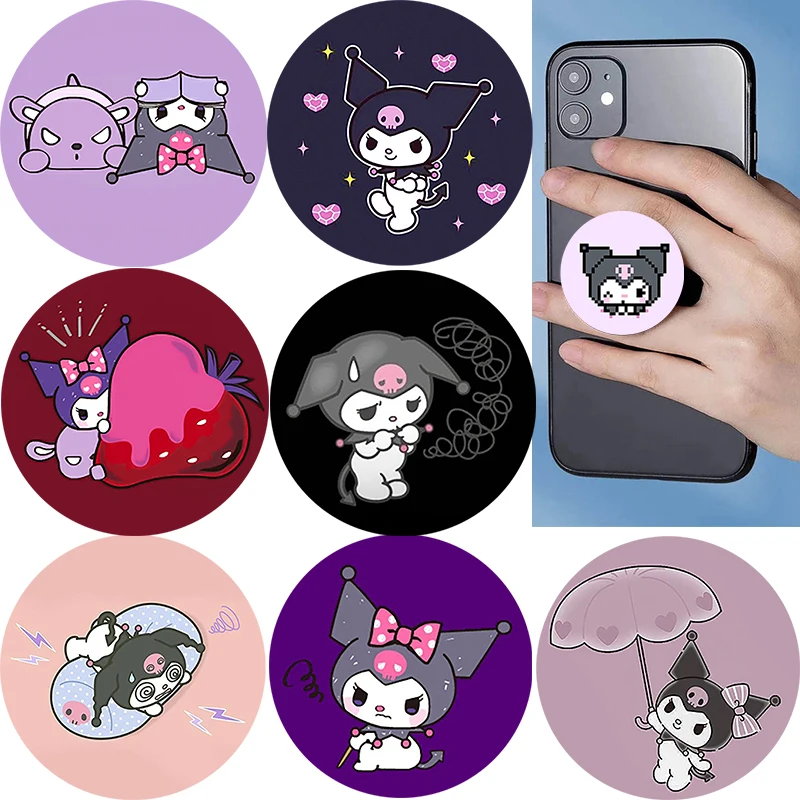 

Kawai Kuromi Popular Phone Socket Folding Phone Holder Stand Phones Grip Mobile Phone Accessories Soporte Movil For Apple iPhone