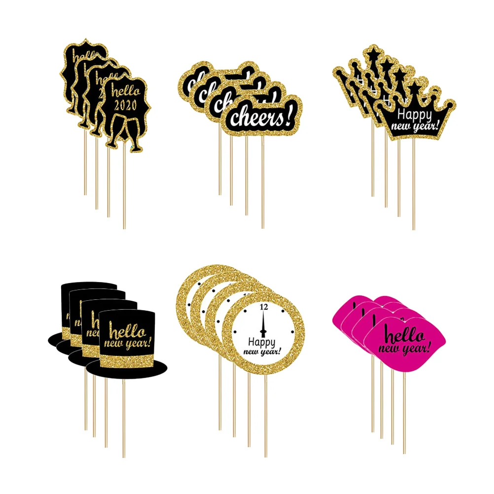 

24pcs Hat Topper Letter Decorative Cupcake Picks Cake Insert Party Supplies for Decor