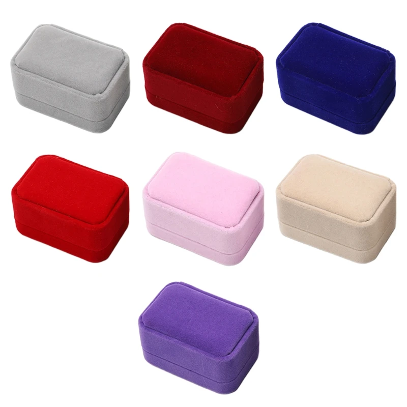

Velvet Ring Jewelry Storage Gift Box Ring Earrings Jewelry Counter Display Props