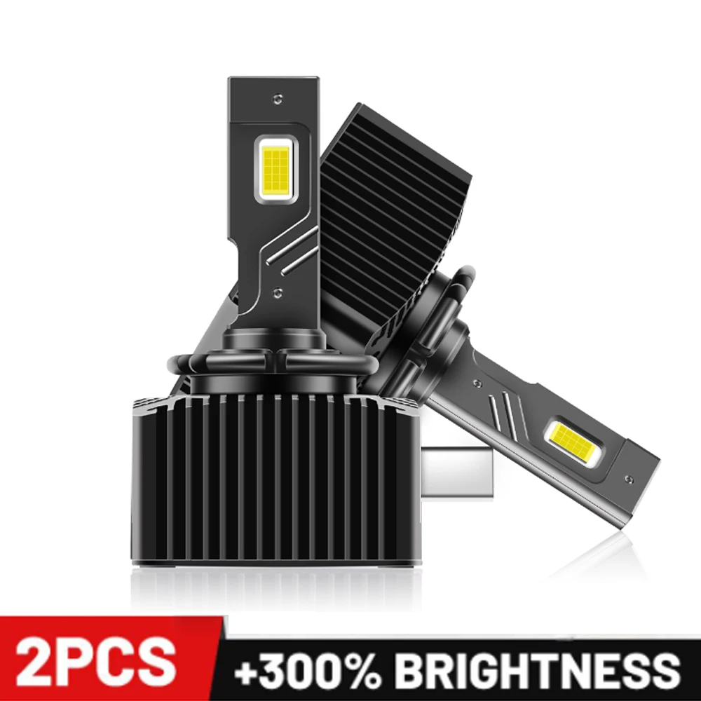 

2Pcs D3S LED Headlights HID D1S D2S D4S D5S D8S D1R D2R D3R Turbo LED 58000LM Two-Sided CSP Chip 6500K White 110W Plug&Play