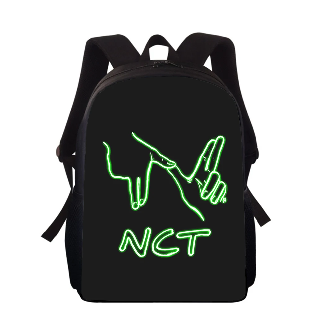 NCT 15” 3D Print Kids Backpack Primary School Bags for Boys Girls Back Pack Students School Book Bags