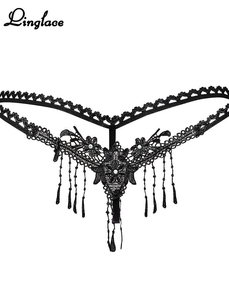 

Сексуальные женские Эротические трусики Linglace, стринги, стринги, бисер, кружевная отделка, жемчужный порно, сексуальный костюм, соблазнитель...
