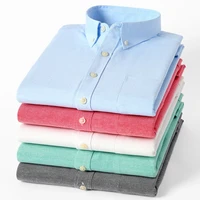 oxford spun long sleeved mens shirts are loose and comfortable no ironing business casual fashionable breathable shirts