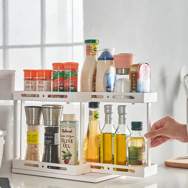 

Multifunctional Storage Rack Kitchen Rotating Storage Shelf Spice Organizer Desktop Seasoning Storage Rack Kitchen Accessories