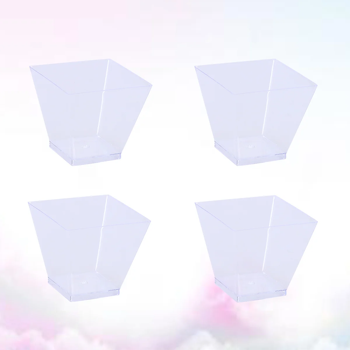 

Cup Cups Dessertmousse Square Clear Yogurt Tasting Mini Party Parfait Appetizer Glasses Jellyice Pudding Bowl Creamtumbler