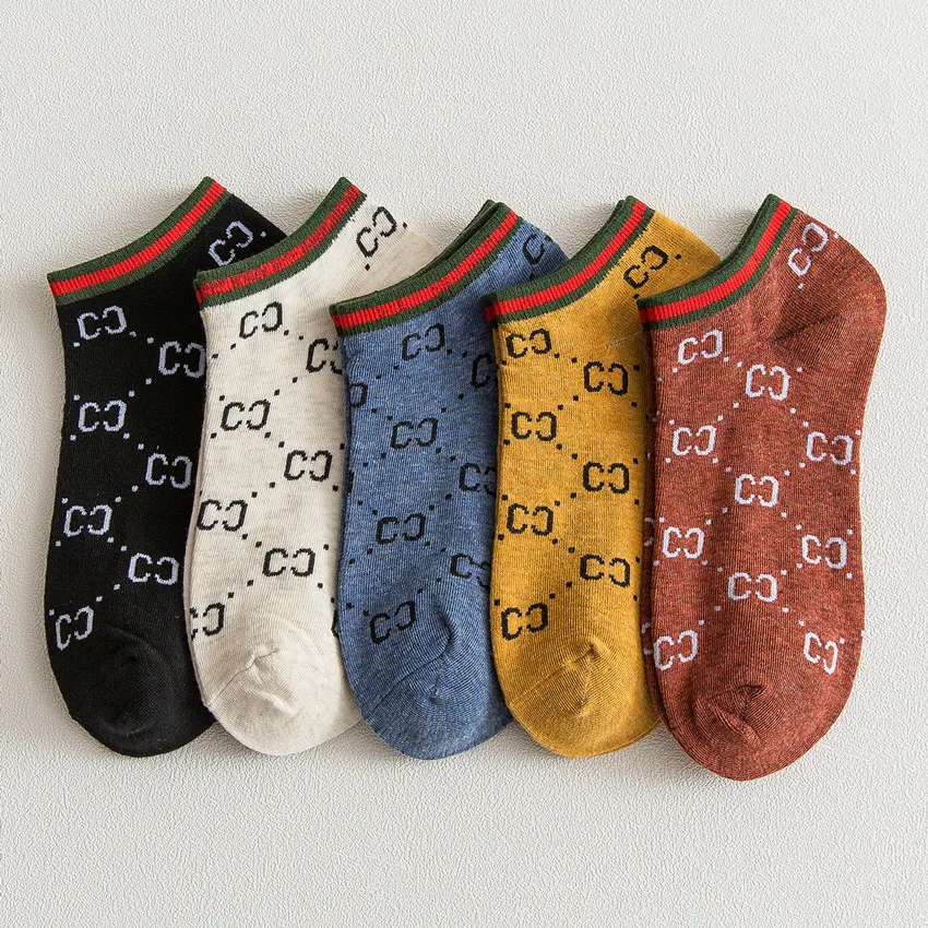 

Носки женские с надписью, модные и удобные дышащие, короткие летние, для студентов, 5 шт.