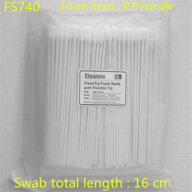500 шт. Средний тампон из пены с длинной ручкой палочки для очистки поверхностей и