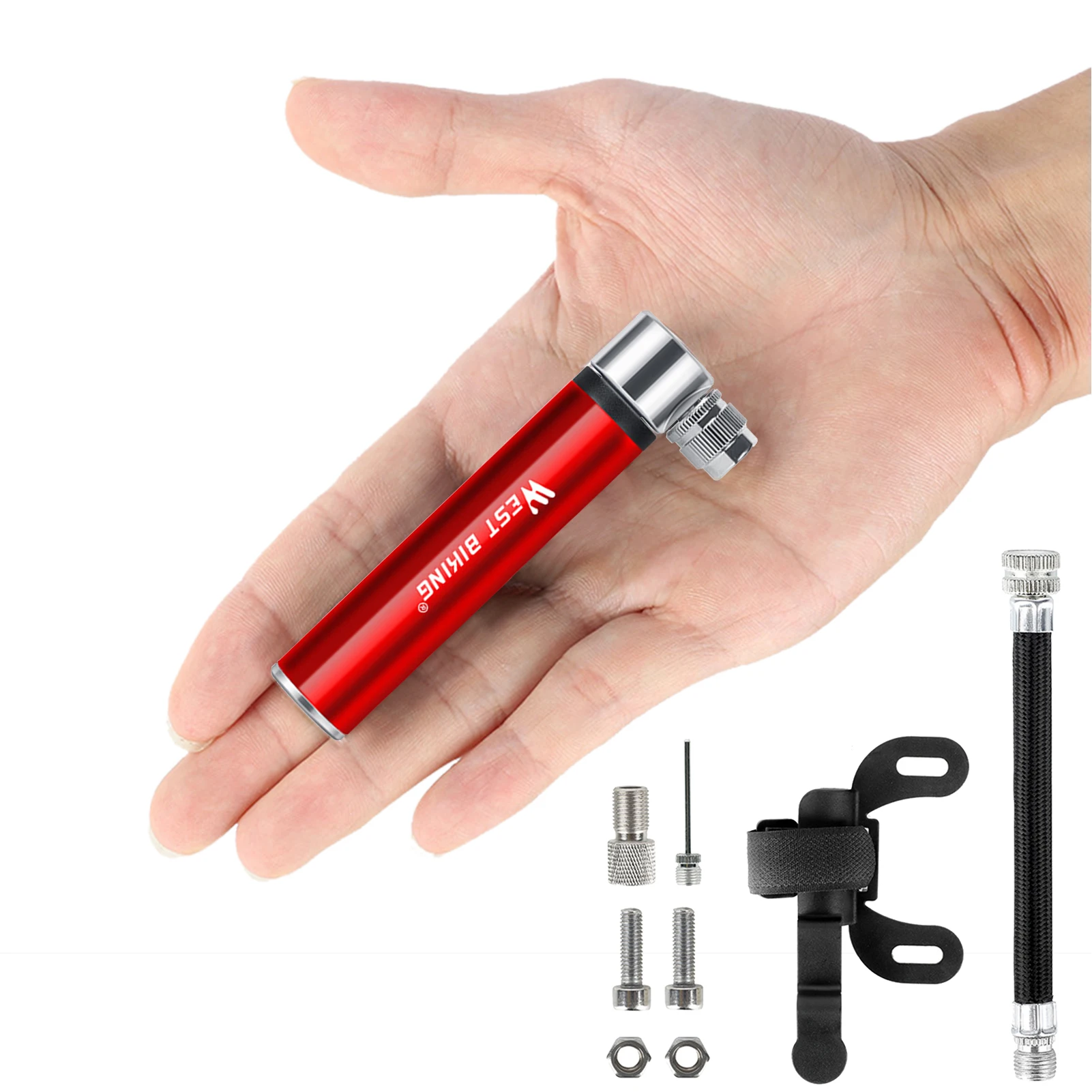 

Air Pump For Bike Portable Compact Bicycle Pump With Pressure Gauge Portable Bike Floor Pump Bicycle Tire Pump 160 SPI Hand Foot