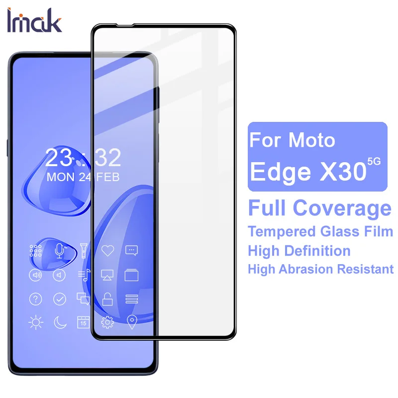 

Imak Pro + чувствительное Сенсорное стекло с полным покрытием для Moto Edge X30 5G закаленное стекло с полным клеем для Motorola Edge 30 Pro