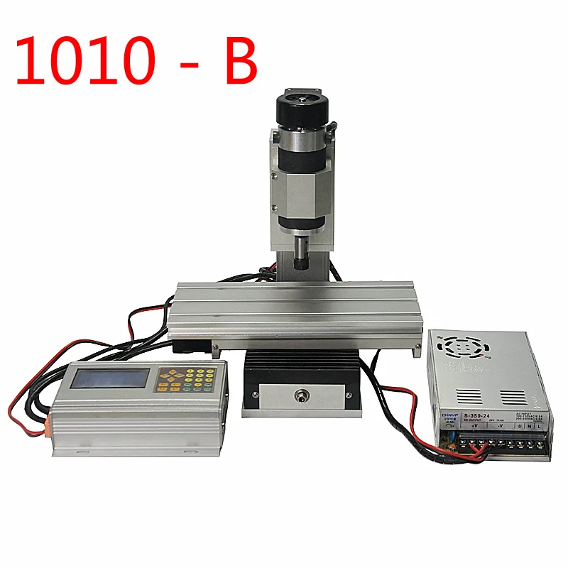 Mini CNC Router Column Type 1010 Frame Column Ertical Engraving Machine High Accuracy 400W Spindle 220V / 110V Power Supply enlarge