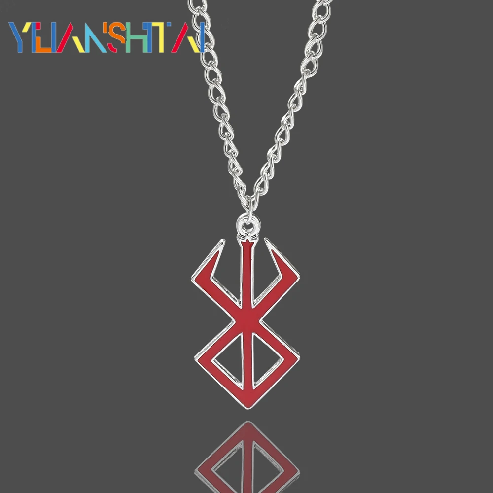 

Berserk Necklace Guts Sword Logo Pendants Choker The Mad Warrior Of Norse Viking Mythology Men Chain Necklaces Xams Gift