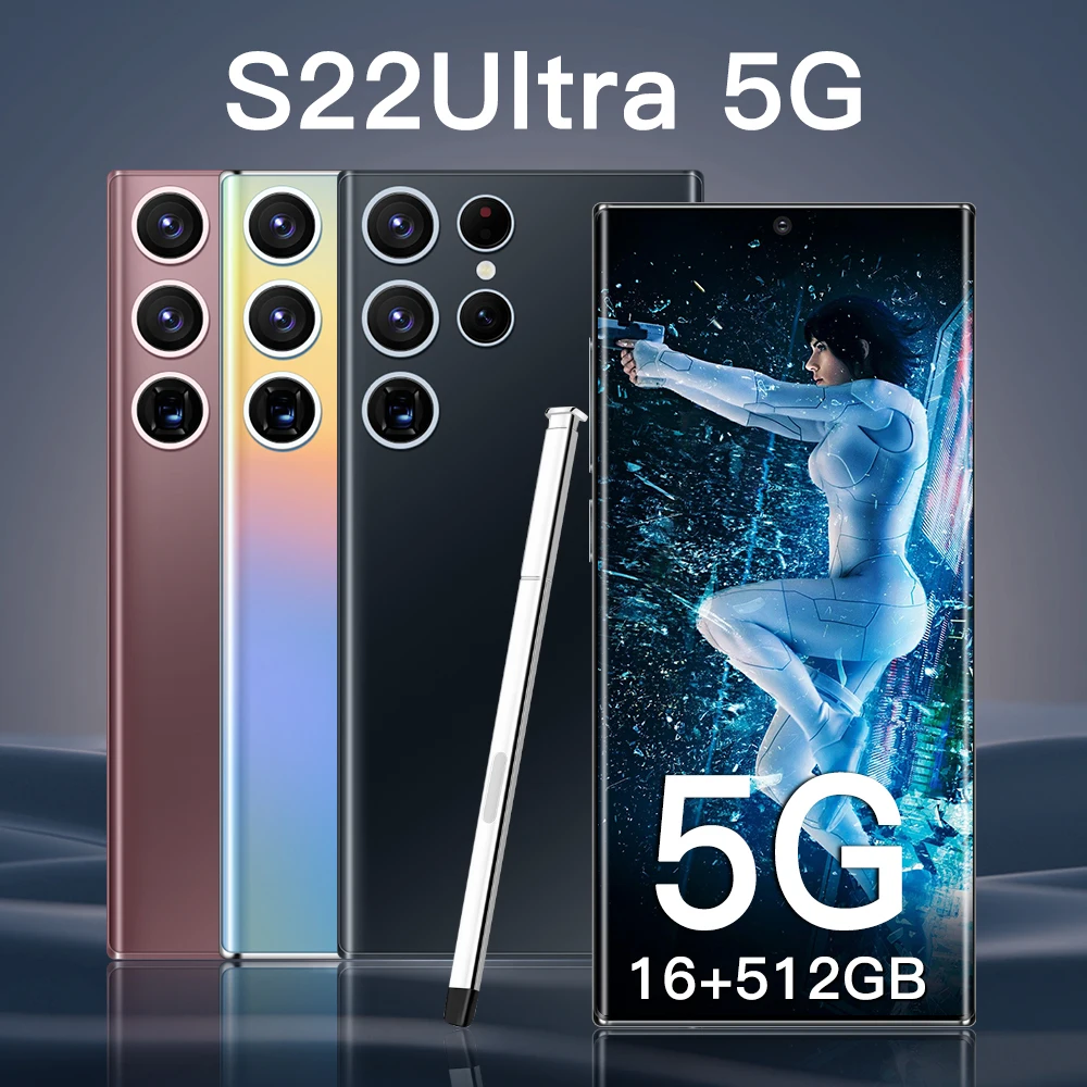 

S22 Ultra 5g Smartphone Global Version 10 Core 6800mah 16gb+1tb 6.8 Inch Camera Smart Phone Android 12 Insert Pen Cell Phone