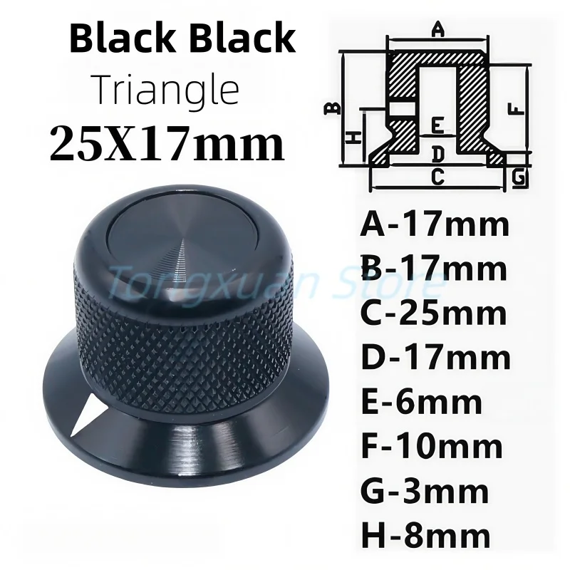 

1 шт., 25X17 мм, черный алюминиевый сплав, потенциометр, переключатель, крышка управления громкостью, аудио, электрогитара, бас-гитара, винтовой тип