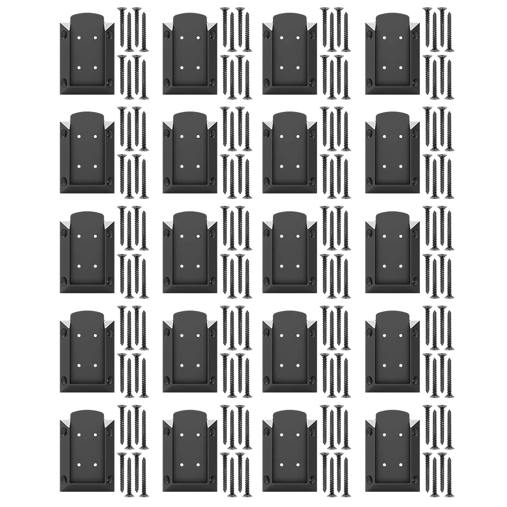 

4/20Set Deck Railing Bracket Connectors With 32/160pcs Screws For Construction Wood Deck Railing Fence Nylon Deck Accessories