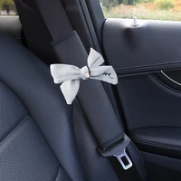 diamond bowknot universal car safety seat belt cover breathable ice silk shoulder pad protective styling women car accessories
