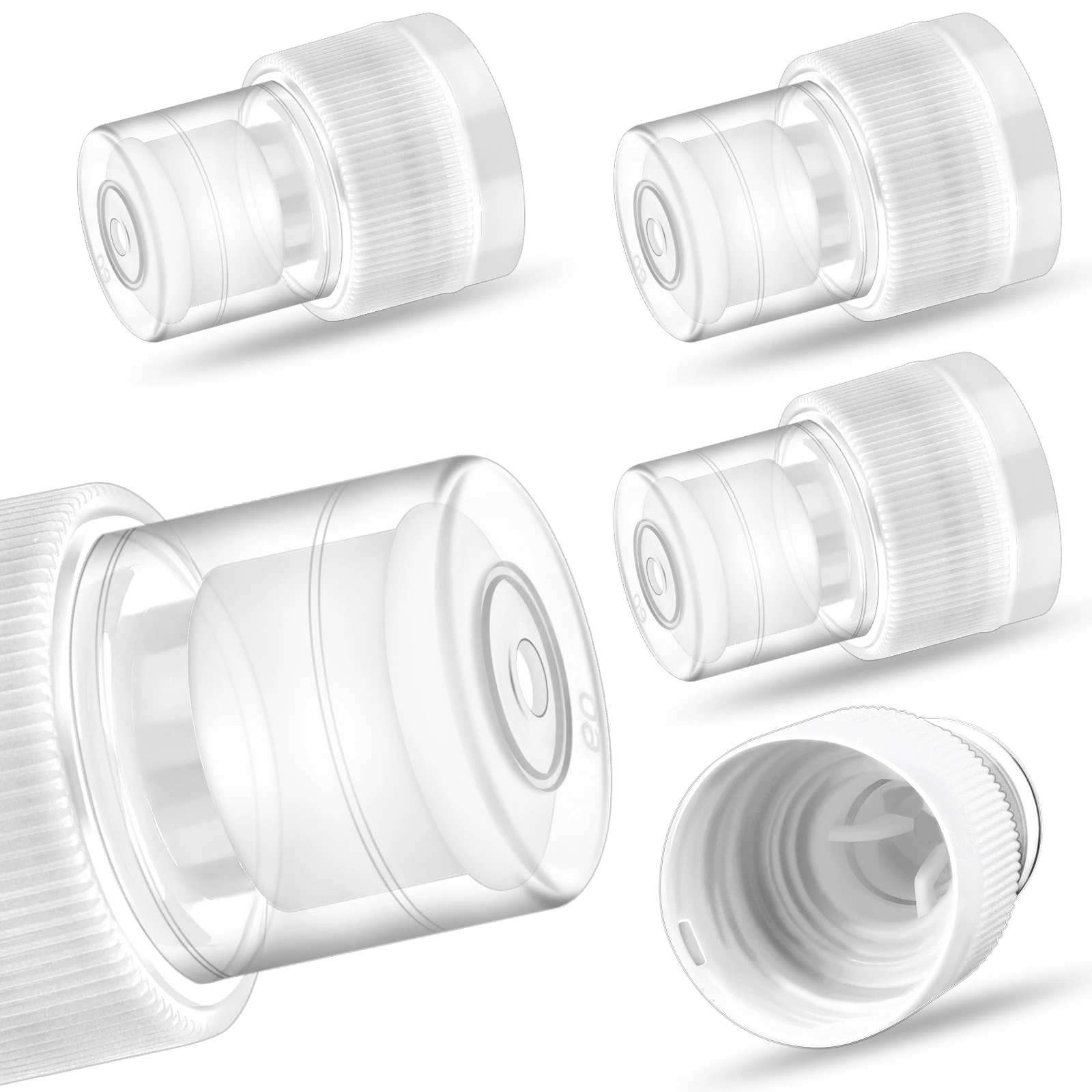 

60 PCS Push Pull Replacement Caps 28mm Reusable Sport Bottle Lid Plastic Bot
