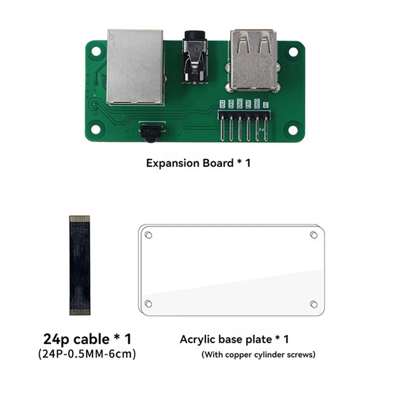 Для платы расширения Walnutpi Zerow порт Ethernet 100 м 2XUSB2.0 3 5 мм аудиовыход с акриловым