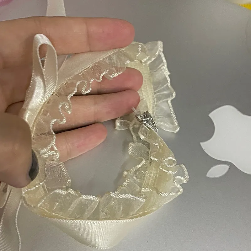 Модное кружевное ожерелье-чокер с бантом для женщин сексуальное черное белое