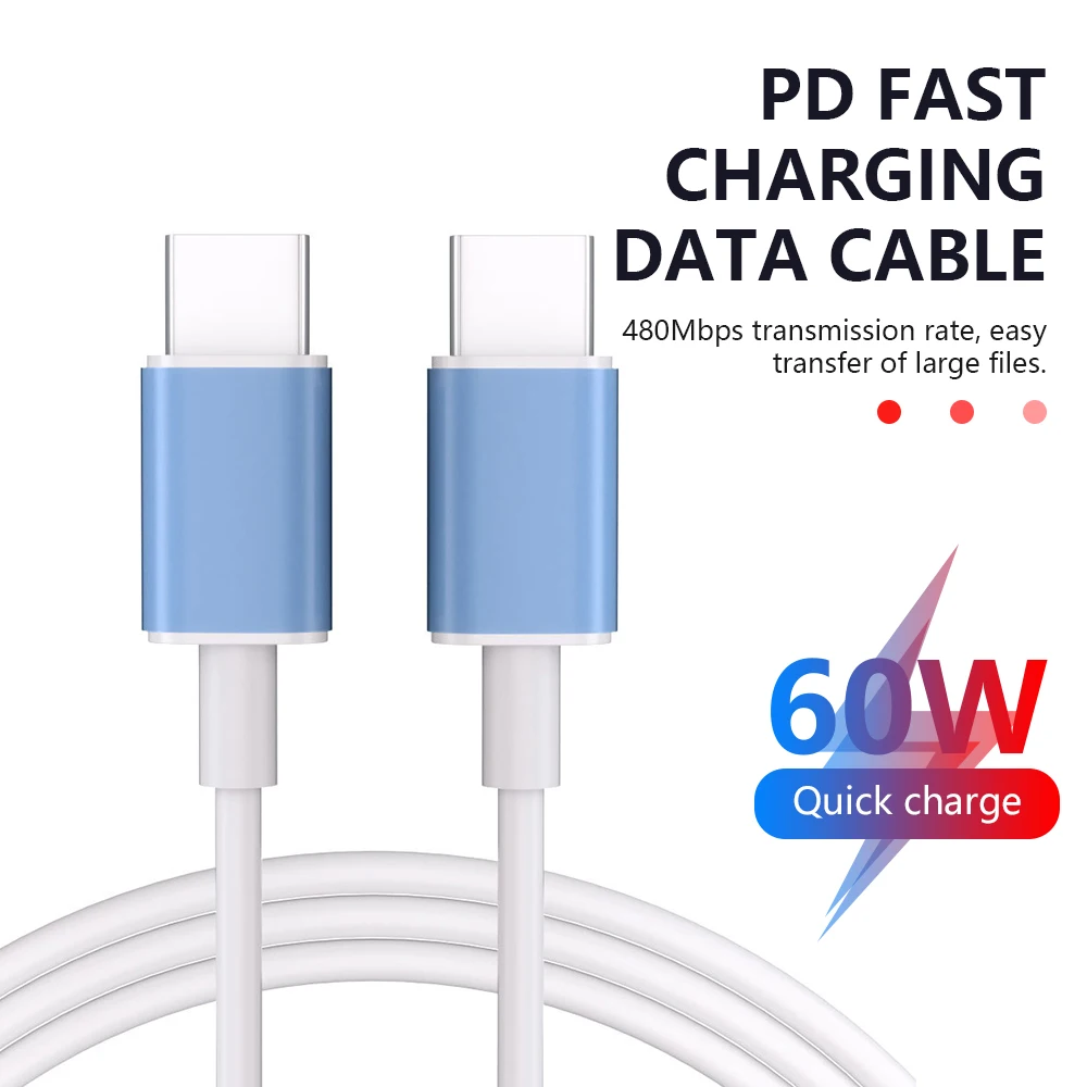 

27W PD USB C Cable Quick Charging Data Cable for iPhone 12 13 Type C Fast Charging Cord for Huawei iOS Android Mobile Phone